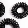Black Plastic Mini Hair Spiral Pack