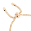 Gold Flower & Heart Charm Toggle Bracelet