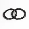 Black Plastic Narrow Hair Spiral Pack