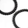 Black Plastic Narrow Hair Spiral Pack