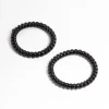 Black Plastic Narrow Hair Spiral Pack