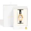Black PU Leather Bubble Oval Watch