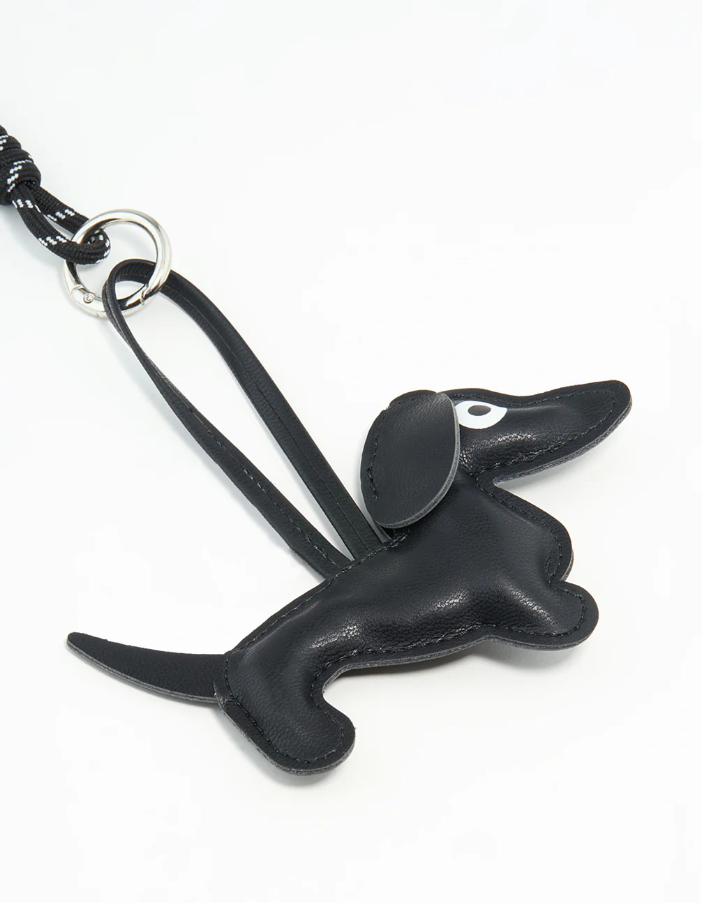 2443-black-pu-leather-sausage-dog-key-chain-2.webp Black PU Leather Sausage Dog Key Chain