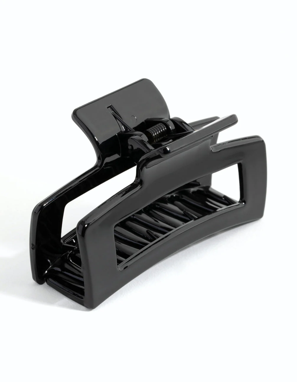 Black Rectangle Outline Hair Claw Clip
