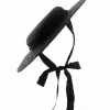 2452-black-ribbon-tie-braided-boater-hat-1.webp Black Ribbon Tie Braided Boater Hat