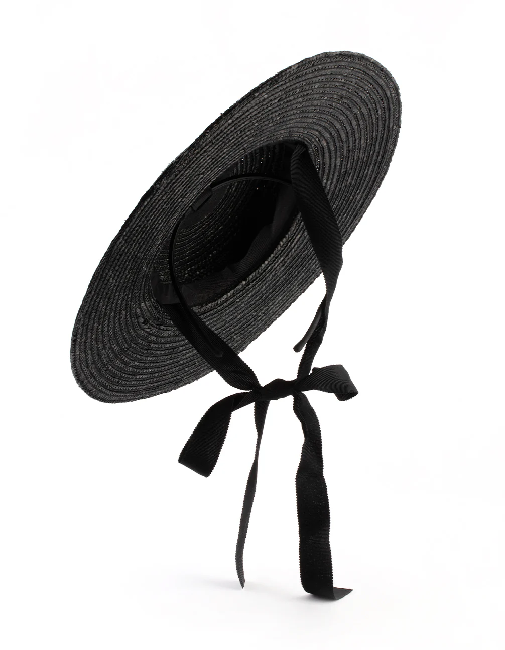 2452-black-ribbon-tie-braided-boater-hat-4.webp Black Ribbon Tie Braided Boater Hat