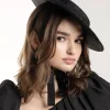 2452-black-ribbon-tie-braided-boater-hat-5.webp Black Ribbon Tie Braided Boater Hat