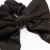 Black Satin Bow Hair Scrunchie