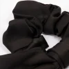 Black Satin Bow Hair Scrunchie