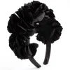 2463-black-satin-flower-veil-headband-3.webp Black Satin Flower Veil Headband