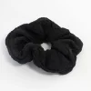 Black Seersucker Fabric Scrunchie