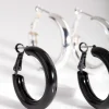 2472-black-silver-hoop-earrings-duo-2.webp Black Silver Hoop Earrings Duo