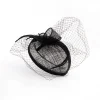 2477-black-sinamay-pillbox-comb-with-netting-detail-1.webp Black Sinamay Pillbox Comb with Netting Detail