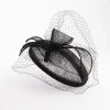 2477-black-sinamay-pillbox-comb-with-netting-detail-4.webp Black Sinamay Pillbox Comb with Netting Detail