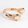Black Slim Snake Ring