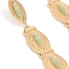 248-gold-green-stone-boho-tassel-drop-earrings-4.webp Gold Green Stone Boho Tassel Drop Earrings