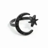 Black Star Moon Ring