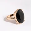 Black Statement Stone Cocktail Ring