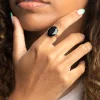 Black Statement Stone Cocktail Ring