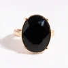 Black Statement Stone Cocktail Ring