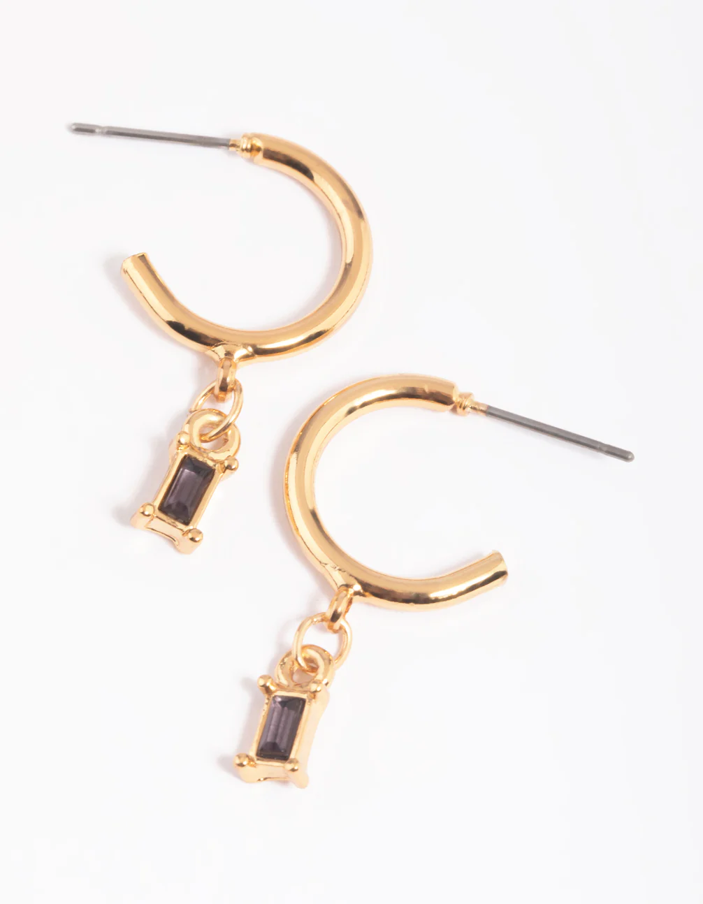 2511-black-stone-huggie-hoop-earrings-1.webp Black Stone Huggie Hoop Earrings