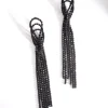 2525-black-triple-loop-diamante-tassel-earrings-1.webp Black Triple Loop Diamante Tassel Earrings