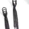 2525-black-triple-loop-diamante-tassel-earrings-2.webp Black Triple Loop Diamante Tassel Earrings