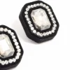 2531-black-velvet-fabric-diamante-stud-earrings-3.webp Black Velvet Fabric Diamante Stud Earrings