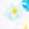 Blue & White Mini Frangipani Claw Clips 4-Pack