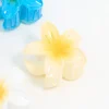 Blue & White Mini Frangipani Claw Clips 4-Pack