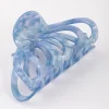 Blue Acrylic Round Cut Out Claw Clip