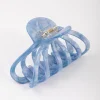 Blue Acrylic Round Cut Out Claw Clip