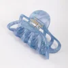 Blue Acrylic Round Cut Out Claw Clip