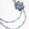 2571-blue-beaded-flower-layered-necklace-1.webp Blue Beaded Flower Layered Necklace