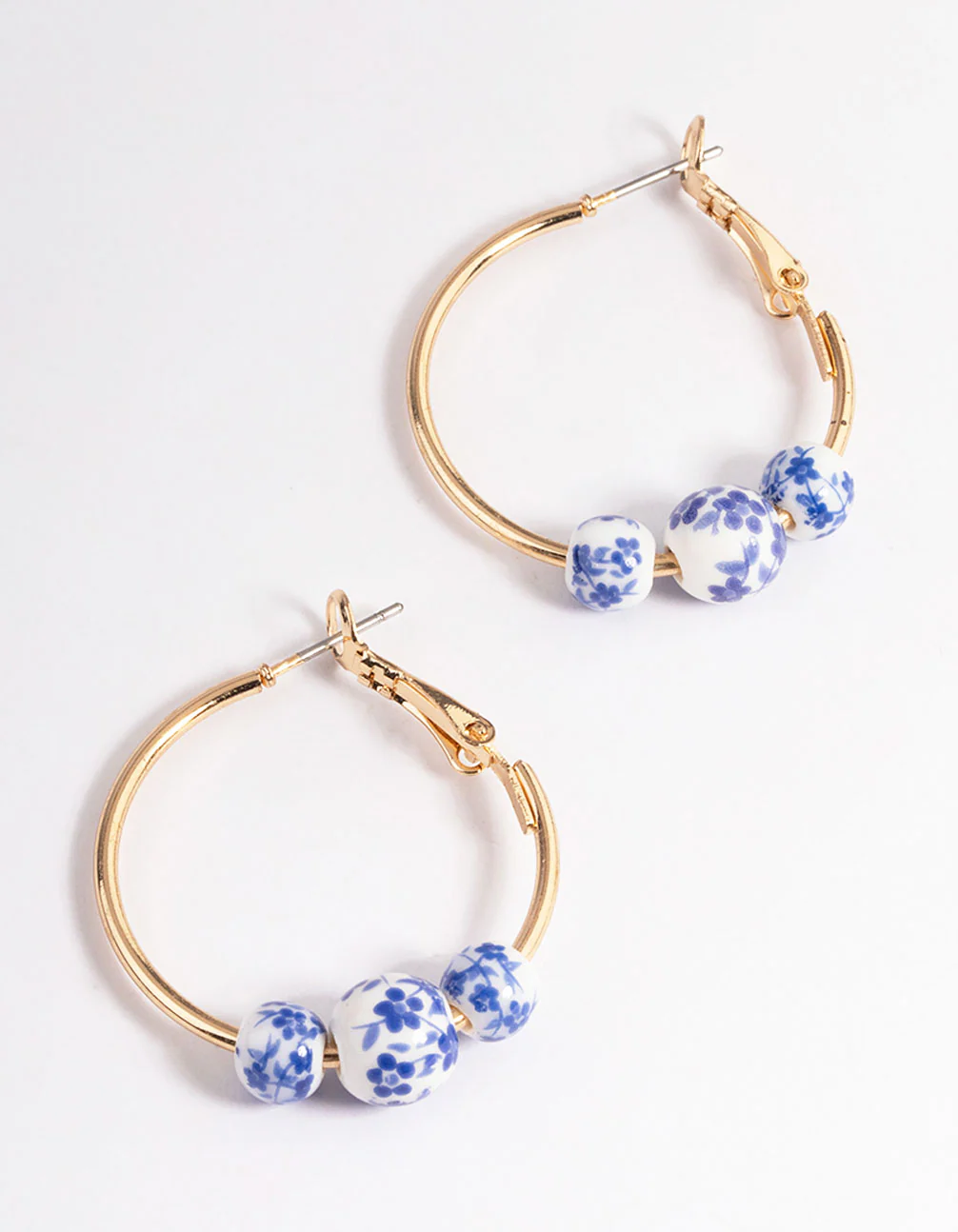 2575-blue-ceramic-bead-hoop-earrings-1.webp Blue Ceramic Bead Hoop Earrings