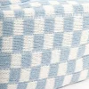Blue Checkered Cosmetic Case