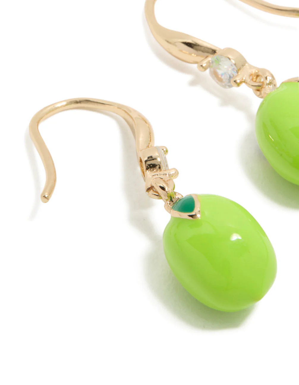 258-gold-lime-cubic-zirconia-hook-earrings-4.webp Gold Lime Cubic Zirconia Hook Earrings