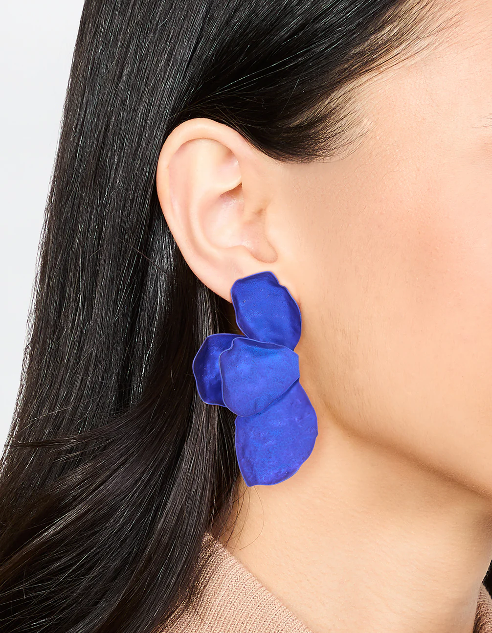 2590-blue-coated-metal-petal-drop-earrings-2.webp Blue Coated Metal Petal Drop Earrings