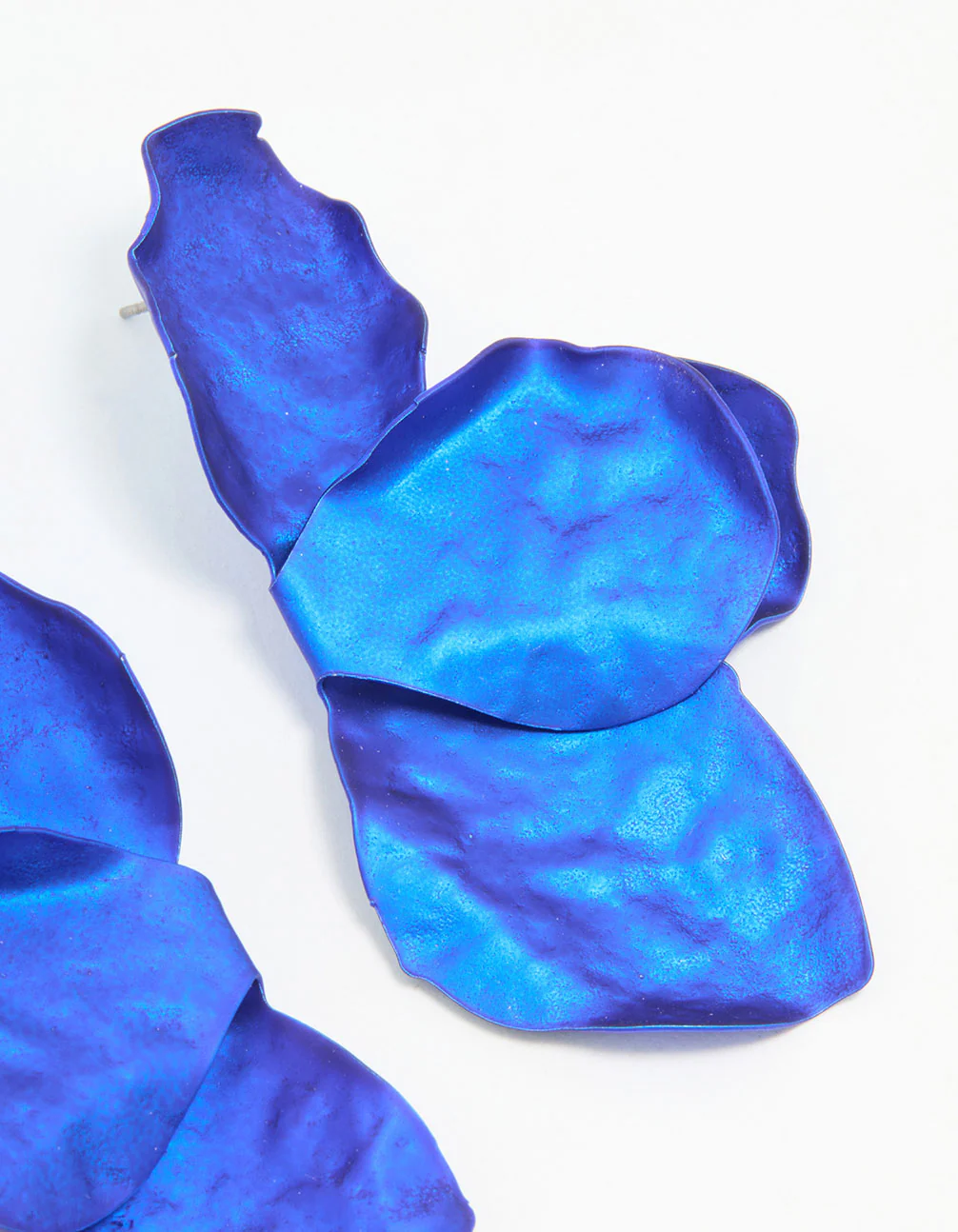 2590-blue-coated-metal-petal-drop-earrings-5.webp Blue Coated Metal Petal Drop Earrings