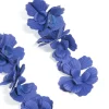 Blue Coated Metal Triple Floral Drop Earrings