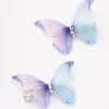 Blue Diamante Butterfly Hair Clip Pack