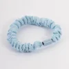 Blue Fabric Clamp Thin Scrunchie