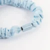 Blue Fabric Clamp Thin Scrunchie