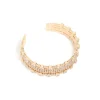 Gold Mini Bezel Set Cubic Zirconia Wrist Cuff
