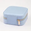 Blue Faux Leather Iridescent Square Jewellery Case