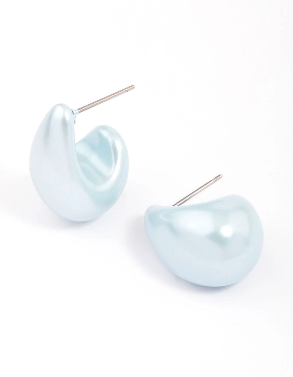 2642-blue-iridescent-teardrop-huggie-earrings-1.webp Blue Iridescent Teardrop Huggie Earrings