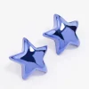 Blue Large Star Stud Earrings