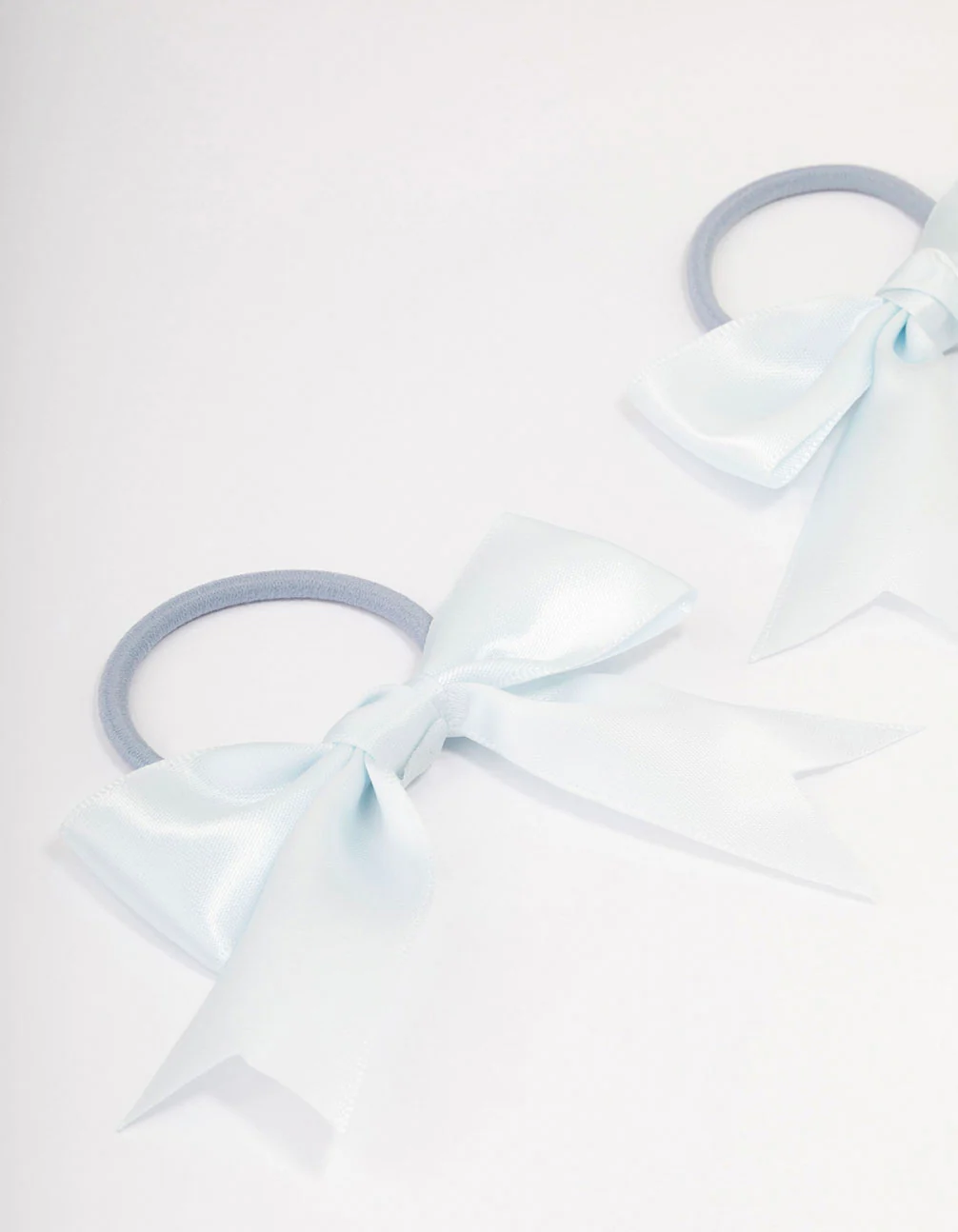 Blue Medium Bow Hair Tie Pack