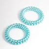 Blue Plastic Hair Spirals Pack