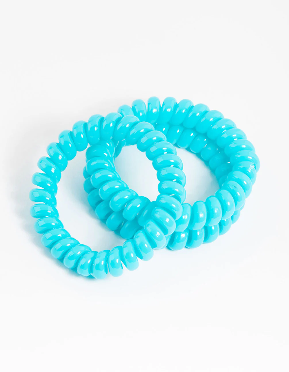 Blue Plastic Large Hair Spiral Pack